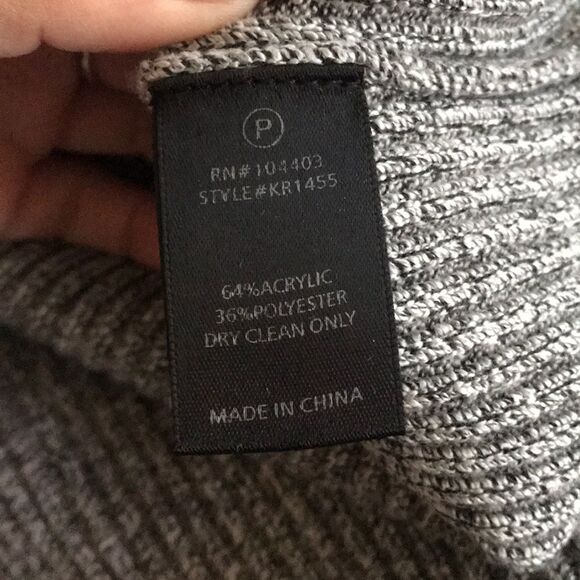 J.O.A  Grey Midi Bodycon Ribbed Dress with Slits - Picture 5 of 5